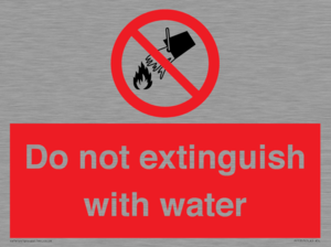 Do not extinguish with water